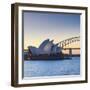 Sydney Opera House & Harbour Bridge, Darling Harbour, Sydney, New South Wales, Australia-Doug Pearson-Framed Photographic Print