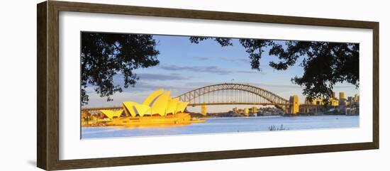 Sydney Opera House & Harbour Bridge, Darling Harbour, Sydney, New South Wales, Australia-Doug Pearson-Framed Photographic Print