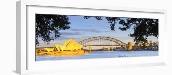 Sydney Opera House & Harbour Bridge, Darling Harbour, Sydney, New South Wales, Australia-Doug Pearson-Framed Photographic Print