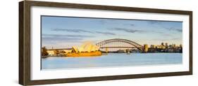 Sydney Opera House & Harbour Bridge, Darling Harbour, Sydney, New South Wales, Australia-Doug Pearson-Framed Photographic Print