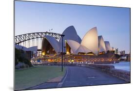 Sydney Opera House & Harbour Bridge, Darling Harbour, Sydney, New South Wales, Australia-Doug Pearson-Mounted Photographic Print