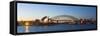 Sydney Opera House & Harbour Bridge, Darling Harbour, Sydney, New South Wales, Australia-Doug Pearson-Framed Stretched Canvas