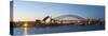 Sydney Opera House & Harbour Bridge, Darling Harbour, Sydney, New South Wales, Australia-Doug Pearson-Stretched Canvas