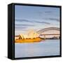 Sydney Opera House & Harbour Bridge, Darling Harbour, Sydney, New South Wales, Australia-Doug Pearson-Framed Stretched Canvas