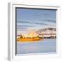 Sydney Opera House & Harbour Bridge, Darling Harbour, Sydney, New South Wales, Australia-Doug Pearson-Framed Photographic Print