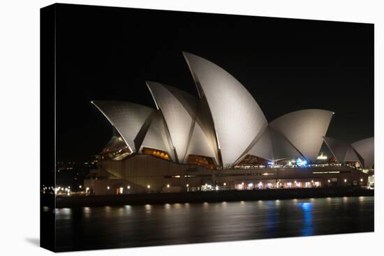 Sydney Opera House Lit Up at Night, Sydney, New South Wales, Australia-null-Stretched Canvas