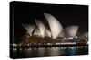 Sydney Opera House Lit Up at Night, Sydney, New South Wales, Australia-null-Stretched Canvas