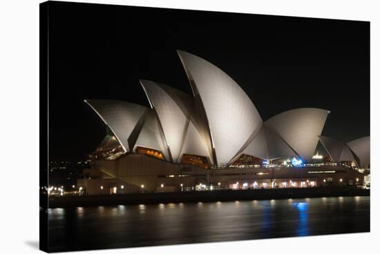 Sydney Opera House Lit Up at Night, Sydney, New South Wales, Australia-null-Stretched Canvas