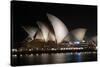 Sydney Opera House Lit Up at Night, Sydney, New South Wales, Australia-null-Stretched Canvas