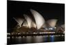 Sydney Opera House Lit Up at Night, Sydney, New South Wales, Australia-null-Mounted Photographic Print