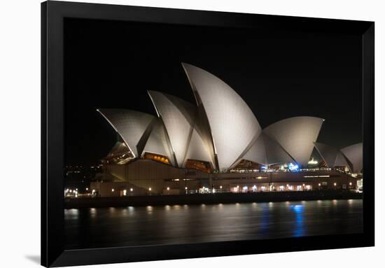 Sydney Opera House Lit Up at Night, Sydney, New South Wales, Australia-null-Framed Photographic Print