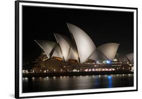 Sydney Opera House Lit Up at Night, Sydney, New South Wales, Australia-null-Framed Premium Photographic Print