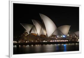 Sydney Opera House Lit Up at Night, Sydney, New South Wales, Australia-null-Framed Premium Photographic Print