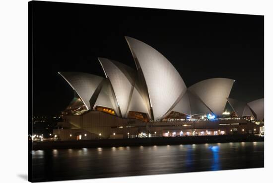 Sydney Opera House Lit Up at Night, Sydney, New South Wales, Australia-null-Stretched Canvas