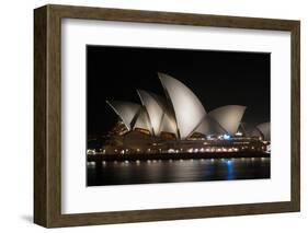 Sydney Opera House Lit Up at Night, Sydney, New South Wales, Australia-null-Framed Photographic Print