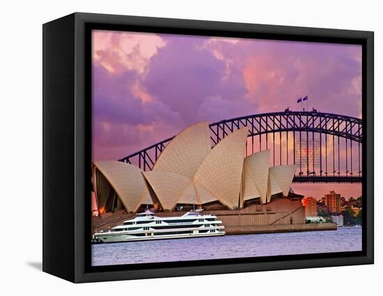 Sydney Opera House, Sydney, New South Wales, Australia-Miva Stock-Framed Stretched Canvas