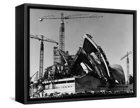 Sydney Opera House under Construction-null-Framed Stretched Canvas