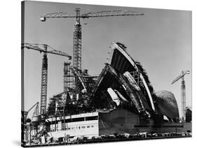 Sydney Opera House under Construction-null-Stretched Canvas