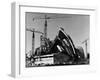 Sydney Opera House under Construction-null-Framed Premium Photographic Print