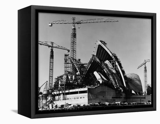 Sydney Opera House under Construction-null-Framed Stretched Canvas