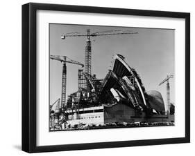 Sydney Opera House under Construction-null-Framed Photographic Print