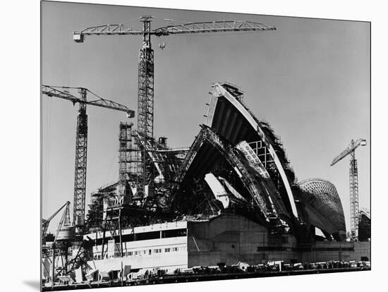 Sydney Opera House under Construction-null-Mounted Photographic Print