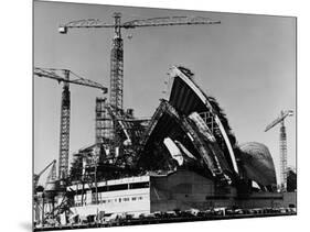 Sydney Opera House under Construction-null-Mounted Photographic Print