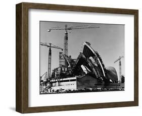 Sydney Opera House under Construction-null-Framed Photographic Print