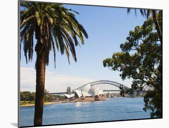 Sydney Opera House, UNESCO World Heritage Site, and Sydney Harbour Bridge, Sydney, Australia-Matthew Williams-Ellis-Mounted Photographic Print