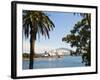 Sydney Opera House, UNESCO World Heritage Site, and Sydney Harbour Bridge, Sydney, Australia-Matthew Williams-Ellis-Framed Photographic Print