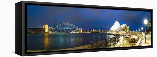 Sydney Opera House, UNESCO World Heritage Site, Harbour Bridge, Sydney Harbour, Australia-Matthew Williams-Ellis-Framed Stretched Canvas