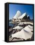 Sydney Opera House, UNESCO World Heritage Site, Sydney, New South Wales, Australia-Mark Mawson-Framed Stretched Canvas