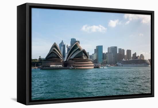 Sydney Opera House with Buildings at Circular Quay, Sydney, New South Wales, Australia-null-Framed Stretched Canvas