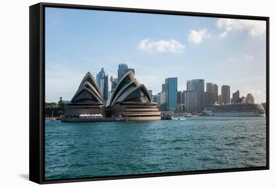 Sydney Opera House with Buildings at Circular Quay, Sydney, New South Wales, Australia-null-Framed Stretched Canvas