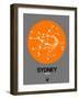 Sydney Orange Subway Map-NaxArt-Framed Art Print