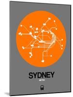 Sydney Orange Subway Map-NaxArt-Mounted Art Print