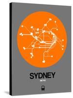 Sydney Orange Subway Map-NaxArt-Stretched Canvas