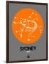 Sydney Orange Subway Map-NaxArt-Framed Art Print