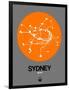 Sydney Orange Subway Map-NaxArt-Framed Art Print