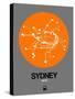 Sydney Orange Subway Map-NaxArt-Stretched Canvas