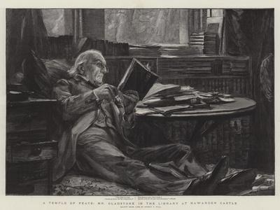 A Temple of Peace, Mr Gladstone in the Library at Hawarden Castle