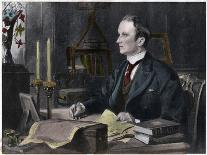 A Temple of Peace, Mr Gladstone in the Library at Hawarden Castle-Sydney Prior Hall-Giclee Print