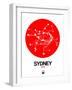 Sydney Red Subway Map-NaxArt-Framed Art Print