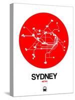 Sydney Red Subway Map-NaxArt-Stretched Canvas