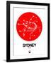 Sydney Red Subway Map-NaxArt-Framed Art Print