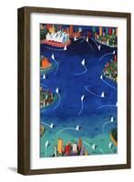 Sydney Sails-Ian Tremewen-Framed Giclee Print