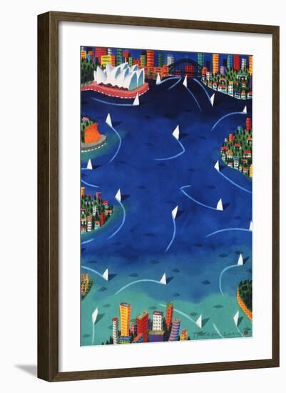 Sydney Sails-Ian Tremewen-Framed Giclee Print