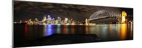 Sydney Skyline and Bridge at Night-23mosaic-Mounted Photographic Print