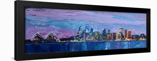 Sydney Skyline with Opera at Dusk-Markus Bleichner-Framed Art Print