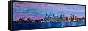 Sydney Skyline with Opera at Dusk-Markus Bleichner-Framed Stretched Canvas